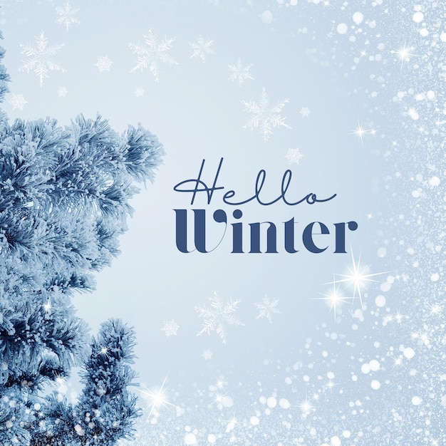 hello winter abstract background for card design banner and poster 37