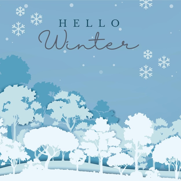 hello winter abstract background for card design banner and poster 50
