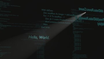 Download 4k Programming Hello World Text Wallpaper