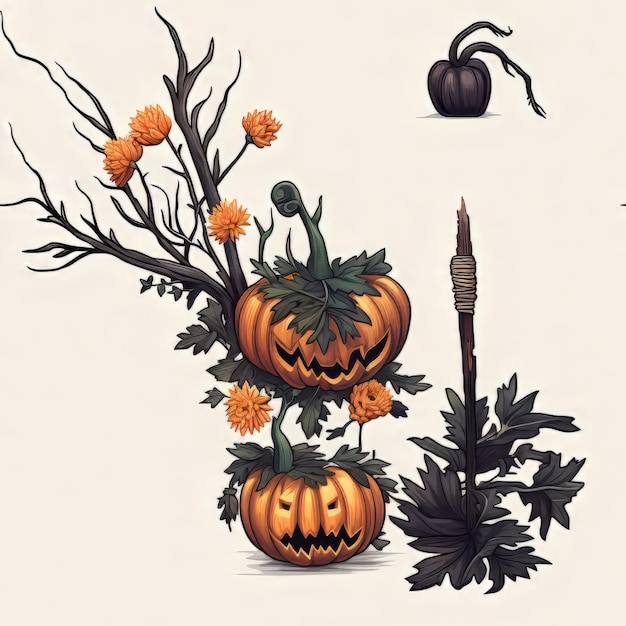 Photo helloween art design pattern