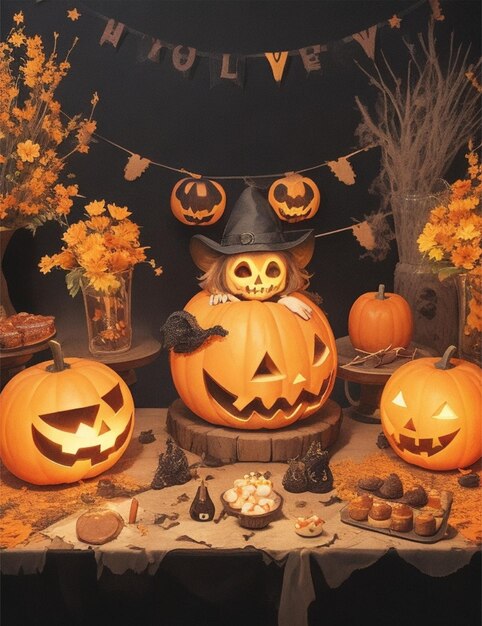 hellowen party hellowen pumpkin