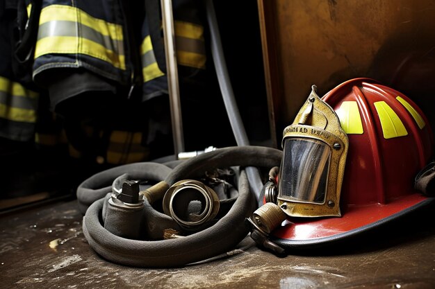 Helm en uitrusting voor brandweerlieden