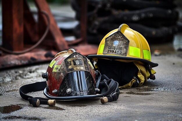 Helm en uitrusting voor brandweerlieden