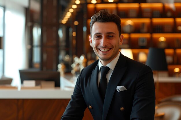 at the helm of service italian hotel manager in action