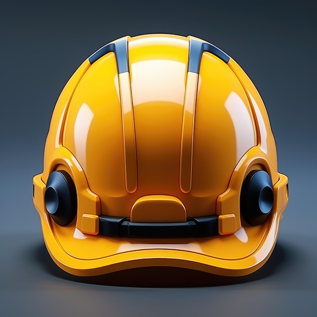 Photo helmet 3d icon for web design in cartoon style copy space isolated background
