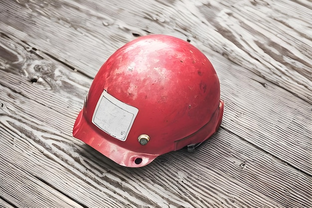 Photo helmet lying on the table