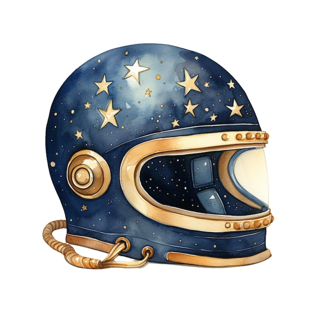 helmet with galaxy stars on it