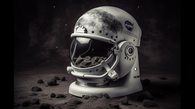 A helmet with the word nasa on it