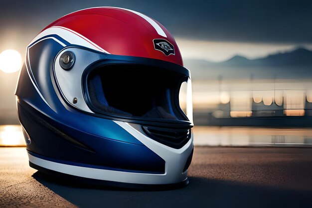 A helmet with the word rac on it