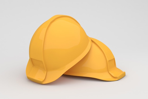 Photo helmets front side isolated in grey background
