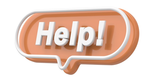 help word and phrase 3d illustration