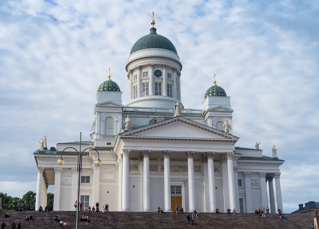 HELSINKI, FINLAND - AUGUSTUS 20, 2017: Kathedraal van Helsinki, Finse Evangelisch-Lutherse kathedraal