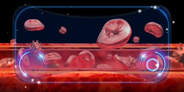 Hematopoëtische vasculaire leukemie vr-bril medisch diagnostisch scherm Digitale interfacetechnologie