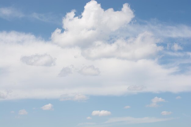 Hemel met witte en blauwe wolken