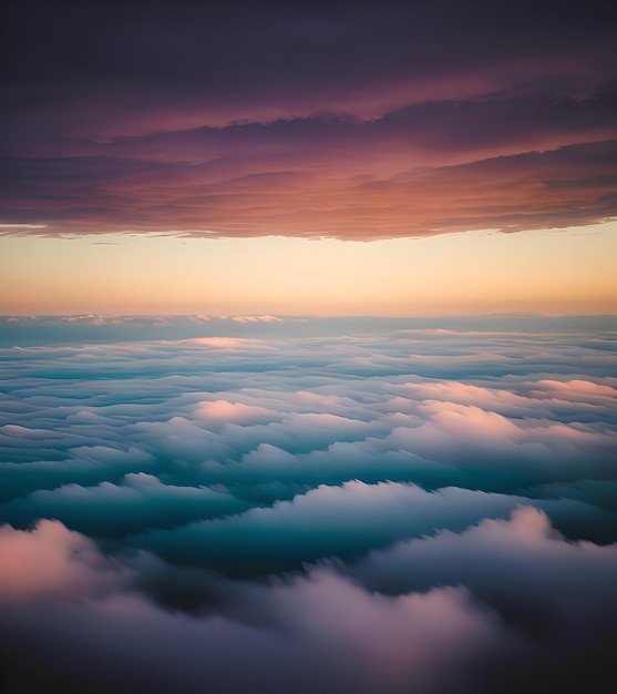 Foto hemel met wolken van prachtige kleuren