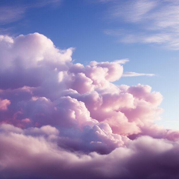 Hemelse palette Cumulus wolken in een grillig paars roze wolkenlandschap Voor Social Media Post Size