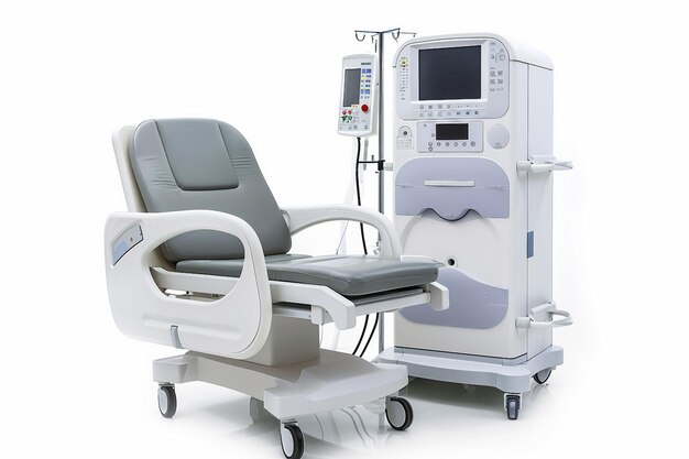 Hemodialysis Machine On White Background