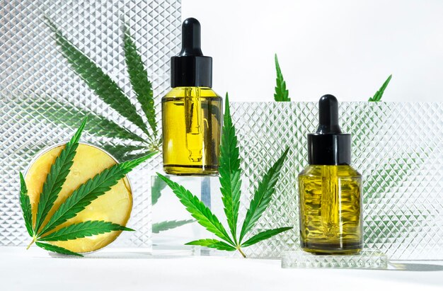 Hemp cosmetic oil or serum treatment for hair and scalp