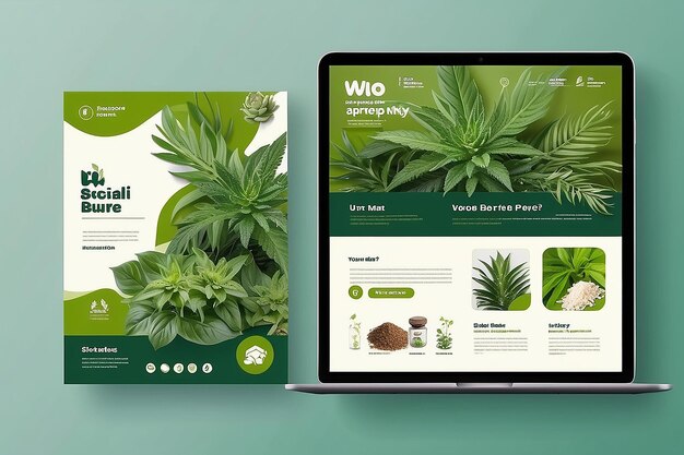 Hemp product social media post template