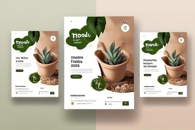 Photo hemp product social media post template