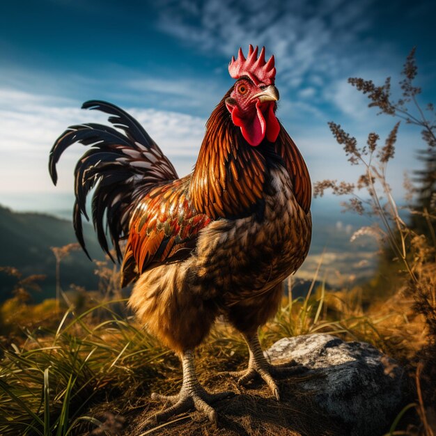 Hen wild life photography hdr 4k