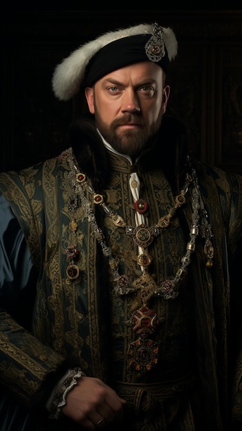 Henry VIII with six wives photorealistic 8k