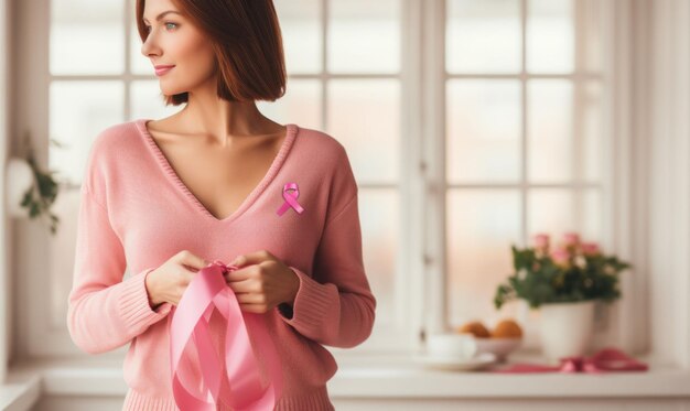 Her action backs breast cancer highlighting early detection's importance