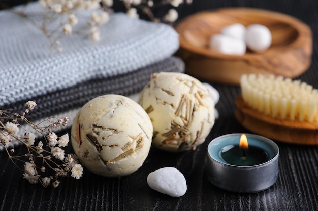 Herbal bath bombs Fall decoration