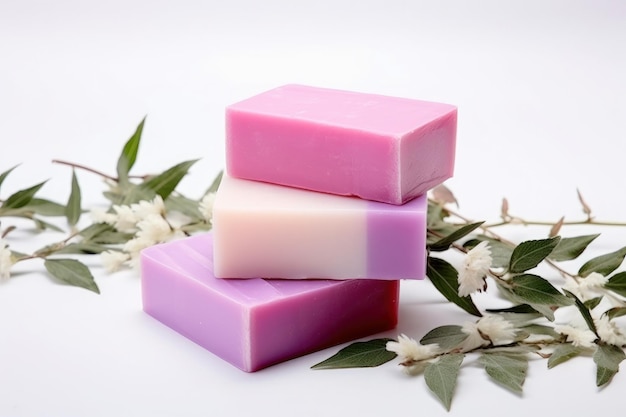 Herbal beauty handmade soap with organic plant extracts