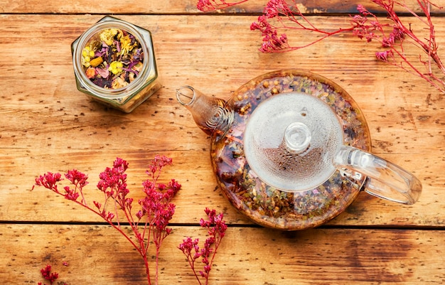 Herbal flower tea