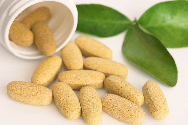 Herbal medicine in capsules