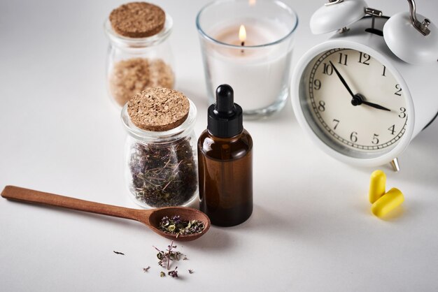 Herbal medicine for treat depression and insomnia concept