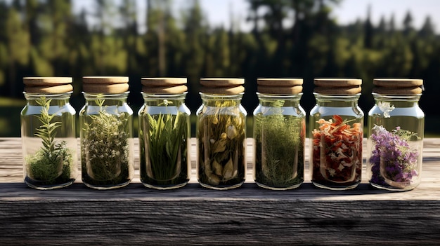 Herbal Tea Collection in Jars