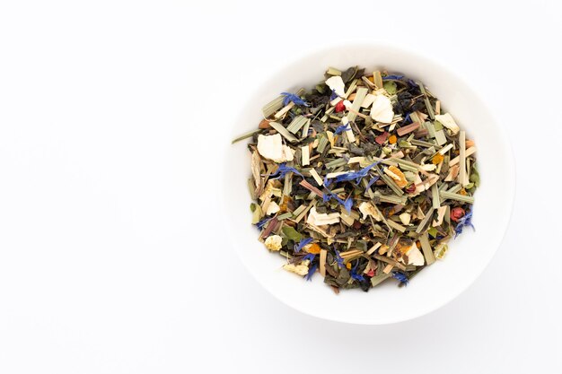 Photo herbal tea on a white background