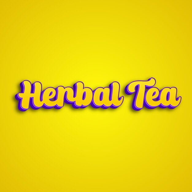 HerbalTea типография 3D дизайн желтый розовый белый фон фото jpg