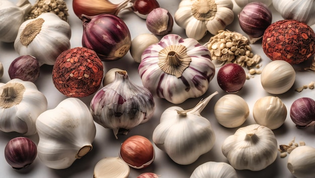 Herbs garlic of various kinds