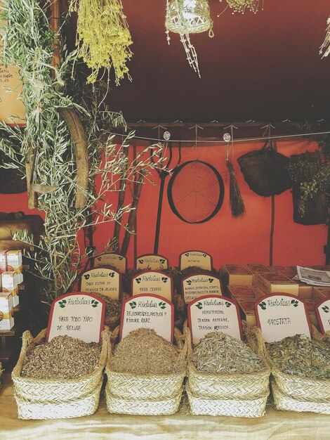 Herbs of sale in market