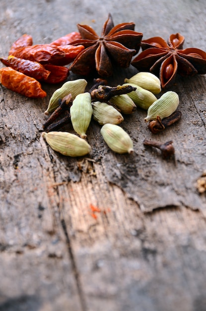 Herbs and spices selection