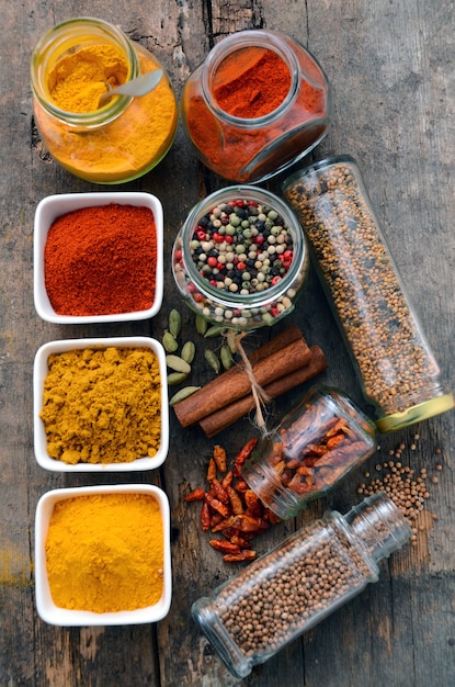 Herbs and spices selection