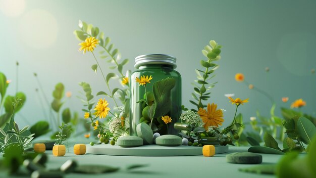 Herbs and supplements background