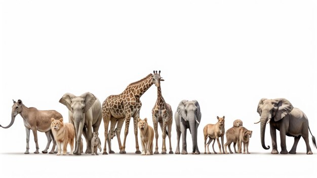 a herd of wild animals, including a giraffe, antelope, and a giraffe.