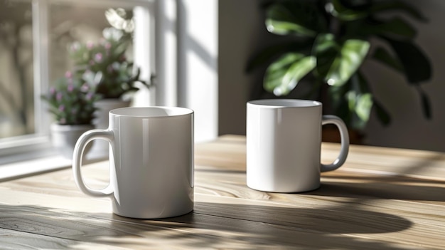 Photo here are two mockups of mugs