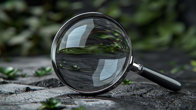 Photo here is a mockup of a magnifying lens magnifying loupe isolate