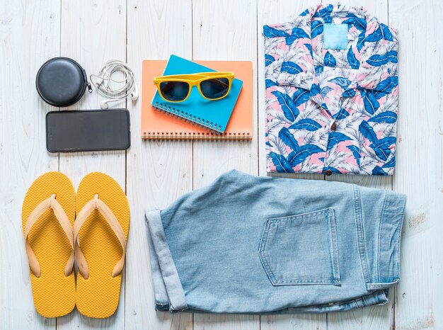 heren casual outfits van de reiziger, zomervakantie