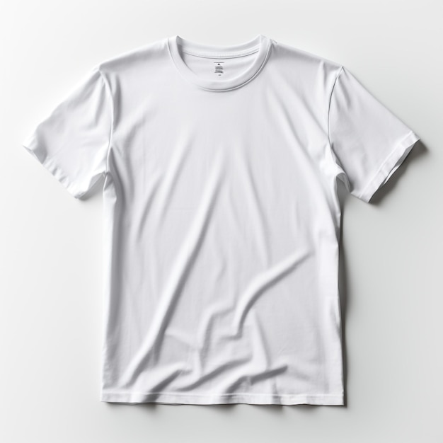 Heren witte blanco t-shirtsjabloon van twee kanten, natuurlijke vorm op onzichtbare mannequin voor uw d