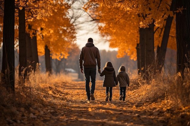 Herfst achtergrond mensen