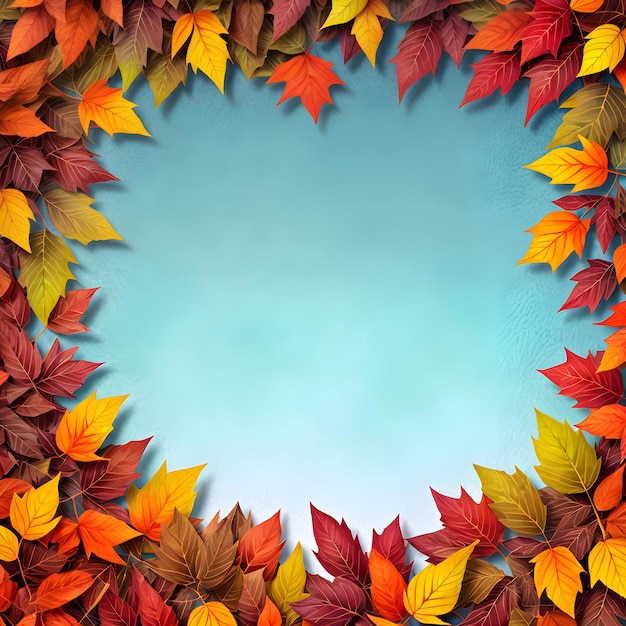 Herfst achtergrond met bladeren en planten Aquarel Vector illustratie