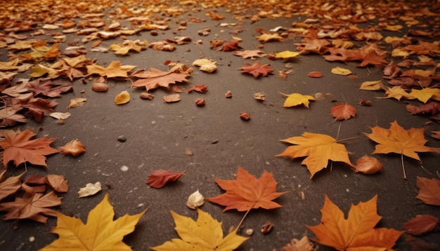 Herfst achtergrond met herfstbladeren die vallen