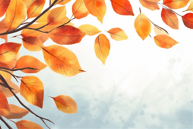 herfst achtergrond met rode oranje bruine en gele bladeren