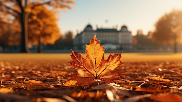 herfst bladeren HD 8K behang Stock Fotografische afbeelding
